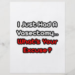 Vasectomy...What's Your Excuse? Full Colour Flyer