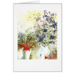 Vases red and purple greeting cards