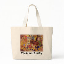 Vasily Kandinsky - Dream in Red Tote Bags