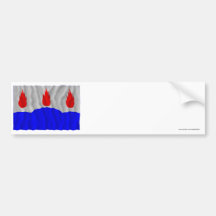 Västmanlands län waving flag bumper stickers