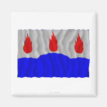 Västmanlands län waving flag fridge magnets