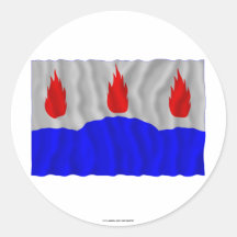 Västmanlands län waving flag stickers