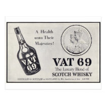 Vat 69 scotch wiskey postcards