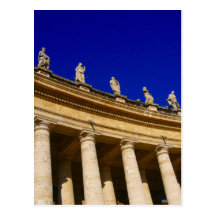 vatican columns blue postcards