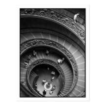 Vatican Museum Spiral Staircase Postcard