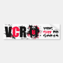 VCR w/ Text Bumper Sticker