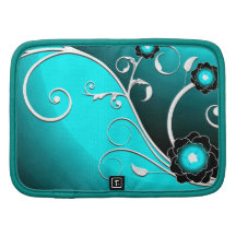 Vecteur floral argenté d'Aqua Agenda Folio