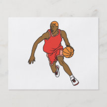 vector basketball player dribbling full color flyer