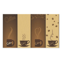 vector coffee banners rectangle sticker