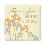 Vector Floral Design Save The Date Magnet Light
