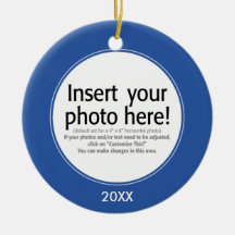 Vector Photo Frame - DOUBLE-SIDED Christmas Tree Ornament