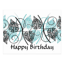 Vectors - Happy Birthday - Customized Post Card