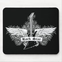 Vedette du rock de guitare électrique de ~ de guit tapis de souris