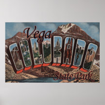 Vega State Park, Colorado - Large Letter Scenes Posters