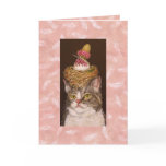 vegan cat with Opal and Veva card