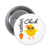 Vegan Chick 2 Pinback Button