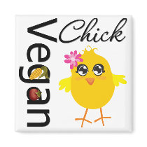 Vegan Chick Refrigerator Magnets