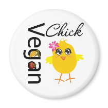 Vegan Chick Fridge Magnets