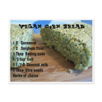 Vegan Corn Bread Post Card