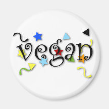 Vegan Curls Refrigerator Magnet