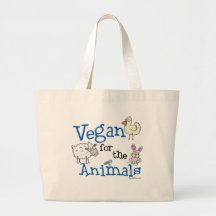 Vegan for the Animals Canvas Bags