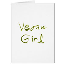 Vegan Girl 1 Card