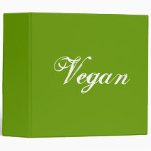 Vegan. Green. Slogan. Custom Binders
