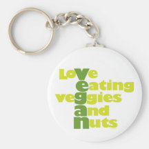 Vegan..loVe Eating veGgiies And Nuts Key Chain