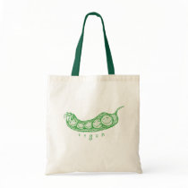 Vegan Pea Pod Tote Bags