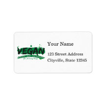 Vegan Peace Love Compassion Address Label
