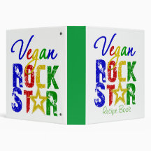 Vegan Rock Star 2 Recipe Book 3 Ring Binder