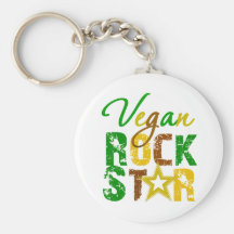 Vegan Rock Star Keychains