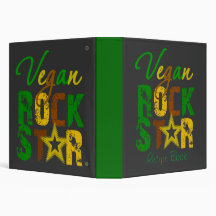 Vegan Rock Star Recipe Book Vinyl Binders
