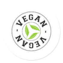 Vegan Sports Logo Round Sticker