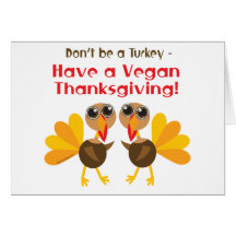 Vegan Thanksgiving Greeting Cards