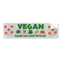 Vegans for the Planet Bumper Stickers