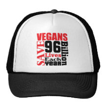 Vegans Save Lives Vegan Hat/Cap
