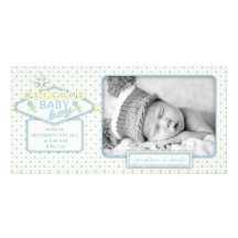 Vegas Baby Boy Photo Card Y
