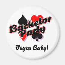 Vegas Bachelor Party Magnets
