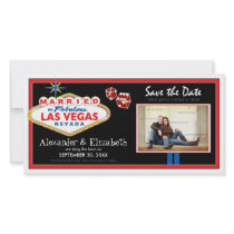Vegas Destination Wedding Save the Date Photocard