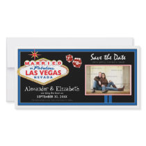 Vegas Destination Wedding Save the Date Photocard