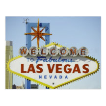Vegas Entra Durante el Día Postcard