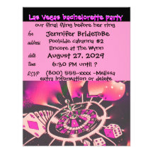 Vegas Pink Bachelorette Invitation