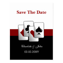 vegas save the date announcement postcard