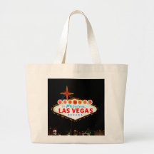 Vegas Sign Lit Up Canvas Bags