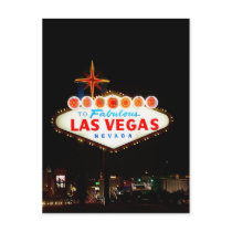 Vegas Sign Lit Up Post Cards