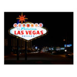 Vegas Sign Night Post Cards