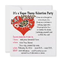Vegas Theme Valentines Party Announcement