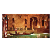 Vegas - Venetian - The Gondola's of Venice Customized Photo Card