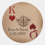 Vegas wedding envelope seal stickers